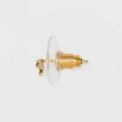 14K Gold Plated Cubic Zirconia Geometric Duo Stud Earrings - A New Day™