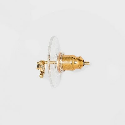 14K Gold Plated Cubic Zirconia Geometric Duo Stud Earrings - A New Day™ 3 14K Gold Plated Cubic Zirconia Geometric Duo Stud Earrings - A New Day™