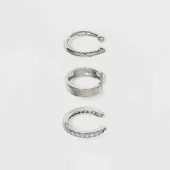 Sterling Silver Cubic Zirconia Ear Cuff Set - A New Day™