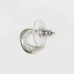 Sterling Silver Faux Duo Hoop Earrings - A New Day™