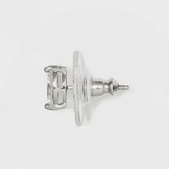 Sterling Silver Cubic Zirconia Marquis Ball Stud Earrings - A New Day™