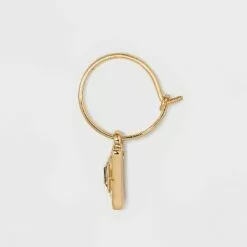 Charm Hoop Earrings - A New Day™ Gold