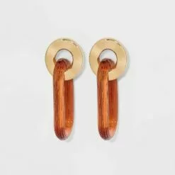 Circular Post with Oval Drop Earrings - A New Day™ Clear -A New Day popular shop unnamed file 885