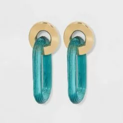 Circular Post with Oval Drop Earrings - A New Day™ Clear -A New Day popular shop unnamed file 887