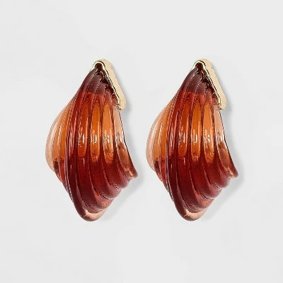 Ridged Hoop Earrings - A New Day™ Green 6 Ridged Hoop Earrings - A New Day™ Green - Image 4