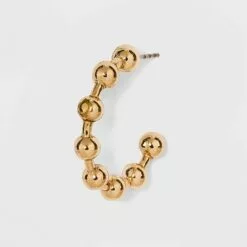 Gold Ball Hoop Earrings - A New Day™ Gold