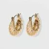 Textured Huggie Hoop Earrings - A New Day™ Gold -A New Day popular shop unnamed file 964