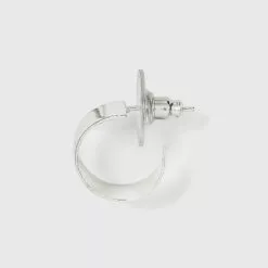 Sterling Silver Thick Band Hoop Earrings - A New Day™ Silver